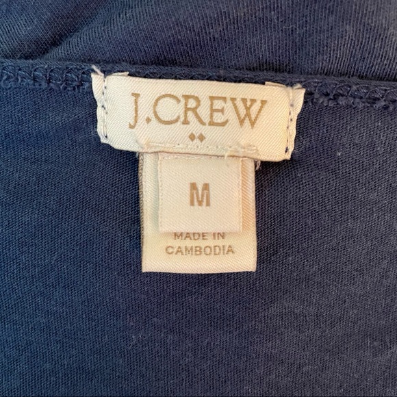 J. Crew Navy Scoop Neck Tank Top Casual Lightweight Flowy Breathable Solid Blue - Picture 3 of 7